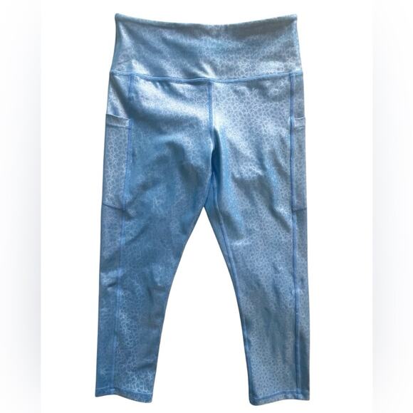 Zyia Blue Mermaid Light N Tight Pocket Capri Size 6-8 - Picture 1 of 11